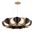 Load image into Gallery viewer, Flare 9-Light Pendant - Dark Bronze and Legacy Brass with Etched Opal Glass - Minka-Lavery