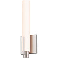 Load image into Gallery viewer, Tubo Small Slim LED Wall Sconce - Satin Nickel Finish (Spine Trim)