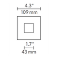 Load image into Gallery viewer, 3" Square Flanged Flat Trim - Diagram