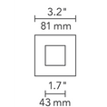 Load image into Gallery viewer, 3" Square Flangeless Bevel Trim - Diagram