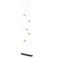 Load image into Gallery viewer, Abacus Floor to Ceiling Plug-In LED Lamp - Black Finish with Opal Glass