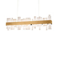 Load image into Gallery viewer, Acropolis Linear Chandelier - Aged Brass Finish
