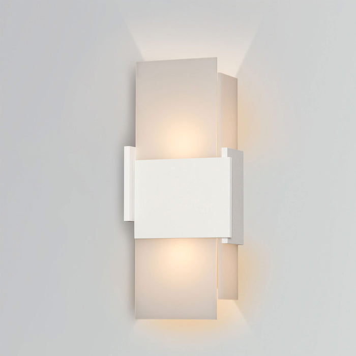 Acuo Outdoor LED Wall Sconce - Textured White Finish
