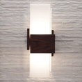 Load image into Gallery viewer, Acuo LED Sconce - Dark Stain Walnut Finish