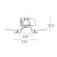 Load image into Gallery viewer, Aether 3.5 inch Square Adjustable Shallow Housing Trim - Diagram