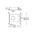 Load image into Gallery viewer, Aether 3.5 inch Square Adjustable Shallow Housing Trim - Diagram