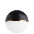 Load image into Gallery viewer, Akova Grande Pendant - Matte Black/Aged Brass