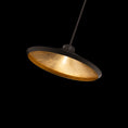 Load image into Gallery viewer, Alfa Pendant - Black/Gold Leaf