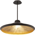 Load image into Gallery viewer, Alfa Pendant - Black/Gold Leaf