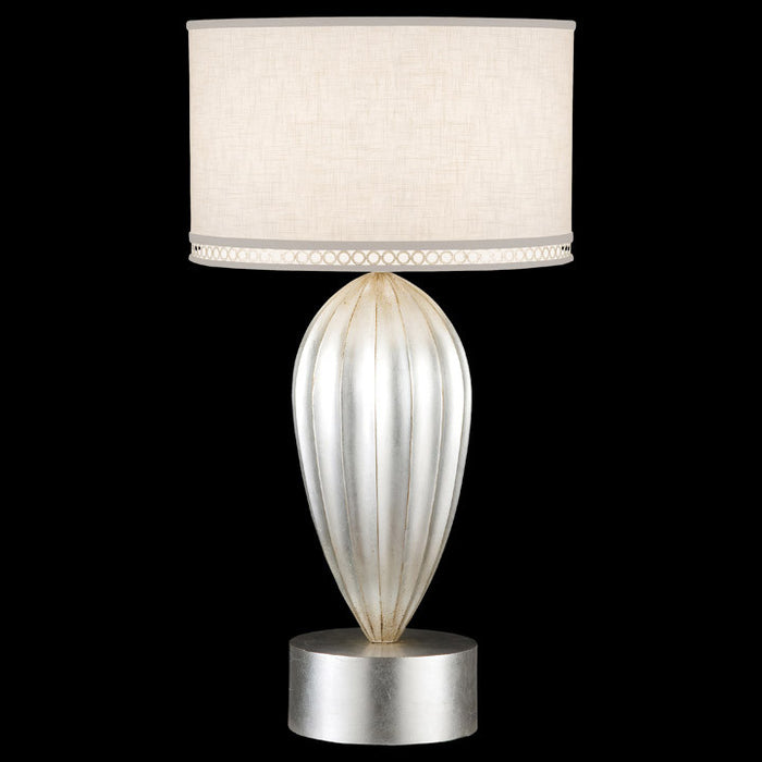 Allegretto Table Lamp - Platinized Silver Leaf