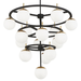 Alluria 3-Tier Chandelier - Black with Autumn Gold Accents