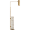 Load image into Gallery viewer, Alma Floor Lamp - Antique-Rubbed Brass Finish with White Marble