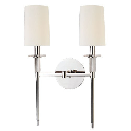 Amherst Two Light Wall Sconce - Polished Nickel Finish