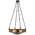 Load image into Gallery viewer, Ancram Medium Uplight Chandelier - Natural Brass/Aged Iron Finish