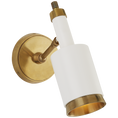 Load image into Gallery viewer, Anders Small Articulating Wall Light - Antique Brass/White