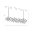 Load image into Gallery viewer, Argent Linear Chandelier Technical Diagram
