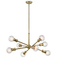Load image into Gallery viewer, Armstrong 8-Light Chandelier - Natural Brass Finish