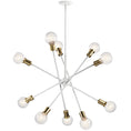 Load image into Gallery viewer, Armstrong 10-Light Chandelier - White/Brass Finish