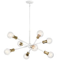 Load image into Gallery viewer, Armstrong 8-Light Chandelier - White/Brass Finish