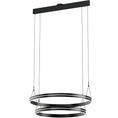 Load image into Gallery viewer, Athena Large Two Ring Chandelier - Satin Brushed Black Finish