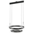 Load image into Gallery viewer, Athena Small Two Ring Chandelier - Satin Brushed Black Finish