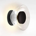 Load image into Gallery viewer, Aura LED Wall Sconce - Black Plate Clear Glass
