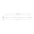 Load image into Gallery viewer, Aurora 38.3" 1-Light Wall Sconce - Diagram