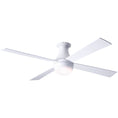 Load image into Gallery viewer, Ball Flush Ceiling Fan 42" - White (LED Light)