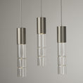 Load image into Gallery viewer, Bamboo 3-Light Linear Suspension Light - Metallic Beige Silver