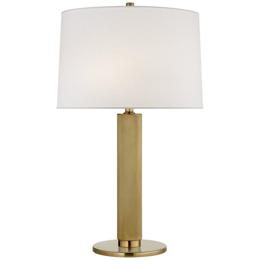 Barrett Medium Knurled Table Lamp - Natural Brass Finish