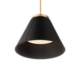 Load image into Gallery viewer, Bentley Pendant - Black/Aged Brass