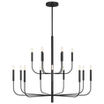 Load image into Gallery viewer, Brianna Large Two-Tier Chandelier - Aged Iron Finish