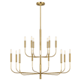 Load image into Gallery viewer, Brianna Large Two-Tier Chandelier - Burnished Brass Finish