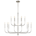 Load image into Gallery viewer, Brianna Large Two-Tier Chandelier - Polished Nickel Finish