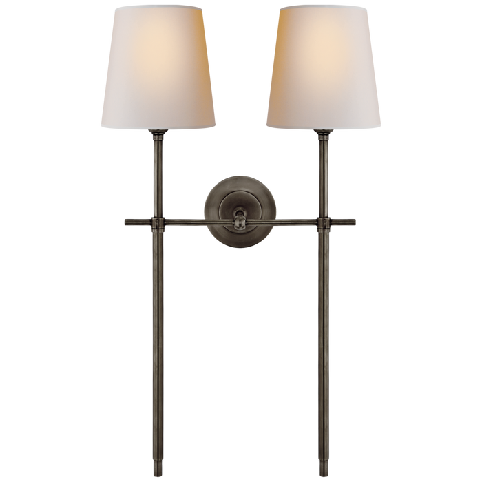 Bryant Large Double Tail Sconce - Bronze