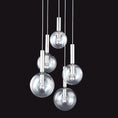 Load image into Gallery viewer, Bubbles 5-Light Pendant - Polished Nickel