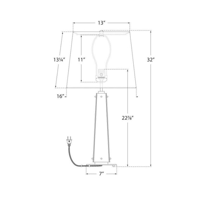 Cadence Large Table Lamp - Diagram