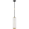 Load image into Gallery viewer, Calix Tall Pendant - Bronze/Brass & White Glass