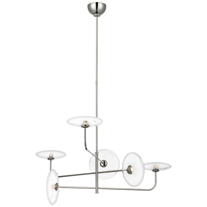 Calvino Arched Chandelier Polished Nickel