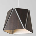 Load image into Gallery viewer, Calx Pendant in Dark Stained Walnut with Brushed Aluminum Finish