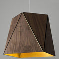 Load image into Gallery viewer, Calx Medium LED Pendant - Oiled Walnut with Brushed Brass Finish