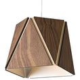 Load image into Gallery viewer, Calx Small LED Pendant - Oiled Walnut with Rose Gold Finish