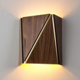 Load image into Gallery viewer, Calx LED Wall Sconce - Oiled Walnut with Brushed Brass Finish