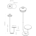 Load image into Gallery viewer, Calypso Floor Lamp with Table - Diagram