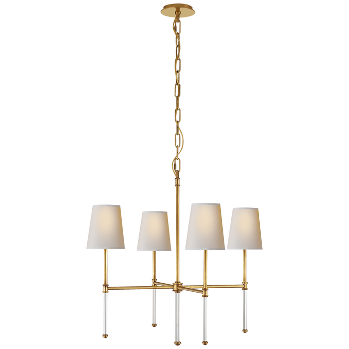 Camille Small Chandelier - Hand-Rubbed Antique Brass