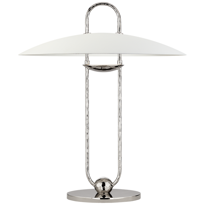 Cara Sculpted Table Lamp - Polished Nickel Finish