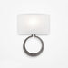 Carlyle Circlet Linen Wall Sconce - Gunmetal Finish