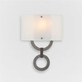 Load image into Gallery viewer, Carlyle Round Link Glass Wall Sconce