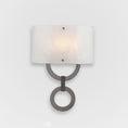 Load image into Gallery viewer, Carlyle Round Link Glass Wall Sconce