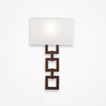 Load image into Gallery viewer, Carlyle Square Link Linen Wall Sconce